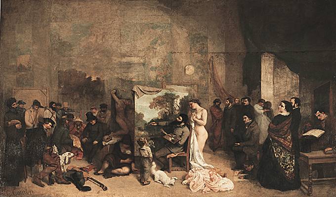 Gustave Courbet, l'Atelier du peintre Gustave Courbet, l'Atelier du peintre