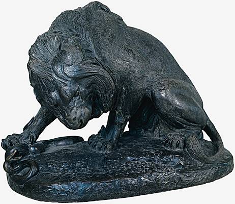 Antoine Louis Barye, Lion écrasant un serpent Antoine Louis Barye, Lion écrasant un serpent