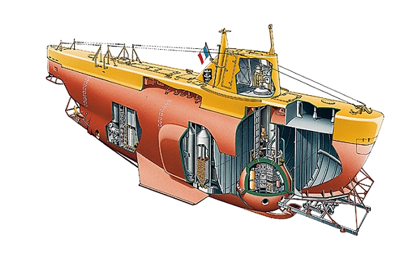 Écorché d'un bathyscaphe Écorché d'un bathyscaphe