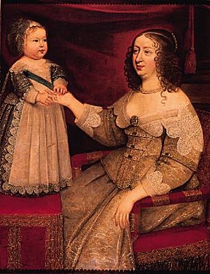 Anne d'Autriche et Louis XIV enfant
