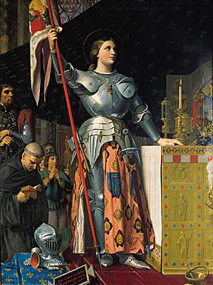 Ingres, Jeanne d'Arc lors du sacre de Charles VII dans la cathédrale de Reims
