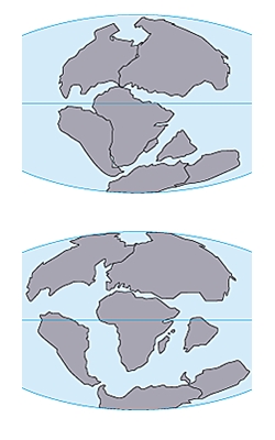Évolution des continents au cours du mésozoïque