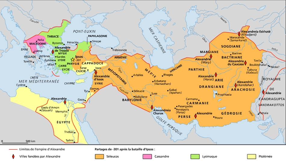L'empire d'Alexandre et son partage L'empire d'Alexandre et son partage