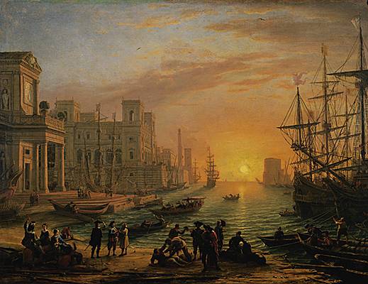 Claude Lorrain, Port de mer au soleil couchant Claude Lorrain, Port de mer au soleil couchant