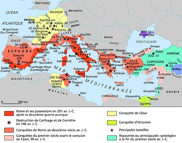 Le monde romain à la fin de la République Le monde romain à la fin de la République