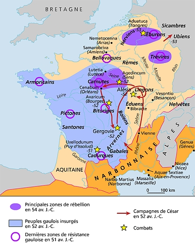 La révolte gauloise, 54-51 avant J.-C. La révolte gauloise, 54-51 avant J.-C.