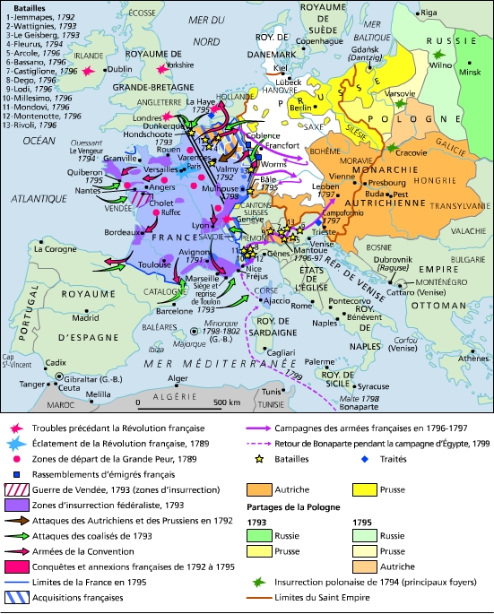 La révolution en Europe, 1789-1799