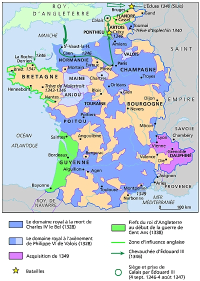La guerre de Cent Ans, 1338-1350 La guerre de Cent Ans, 1338-1350