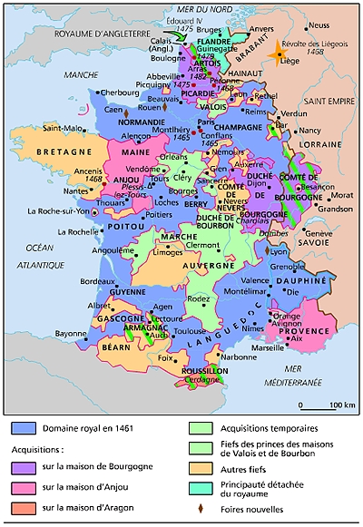 Les acquisitions de Louis XI Les acquisitions de Louis XI