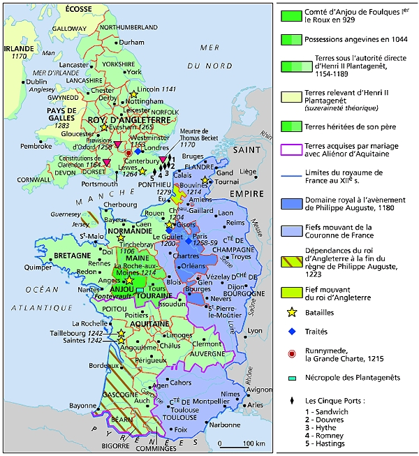 L'Angleterre et ses dépendances continentales, XIIe-XIIIe siècles