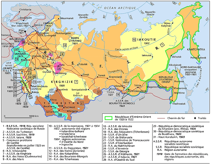Évolution de la situation administrative en U.R.S.S., 1921-1924 Évolution de la situation administrative en U.R.S.S., 1921-1924
