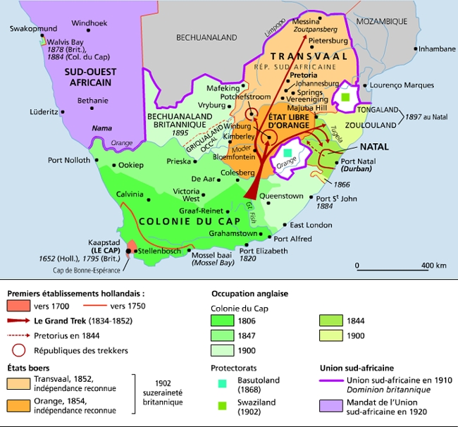 La formation de l'Afrique du Sud