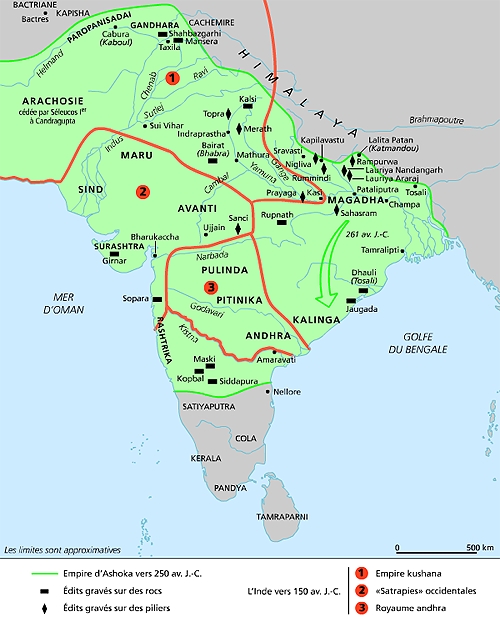 L'empire d'Ashoka et son démembrement
