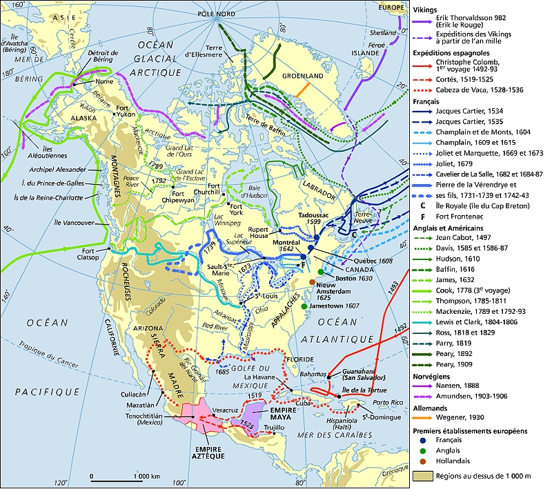 Découverte de l'Amérique du Nord