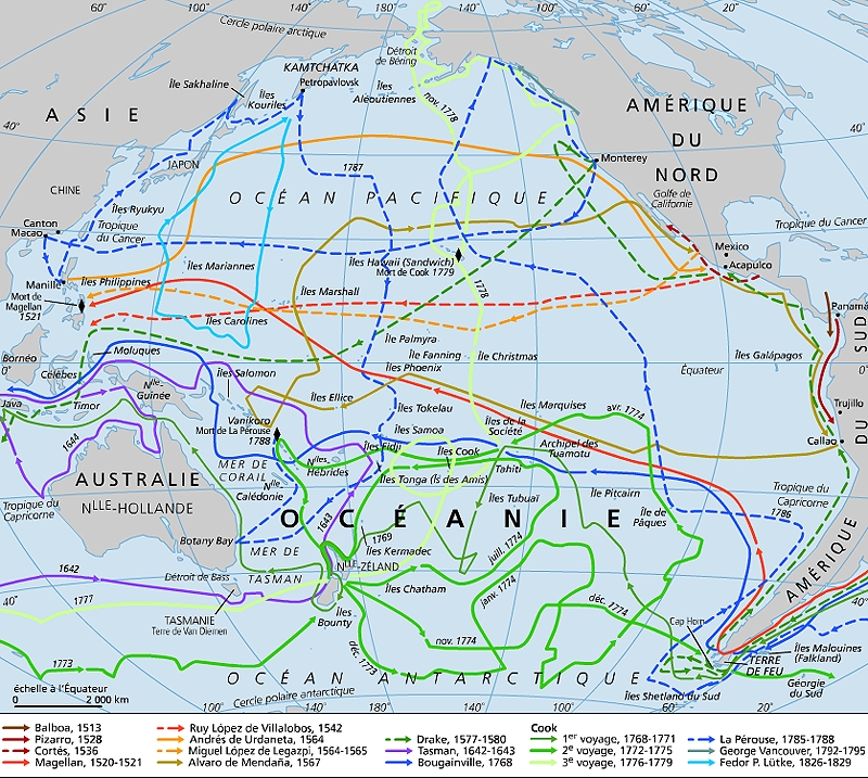 La découverte du Pacifique