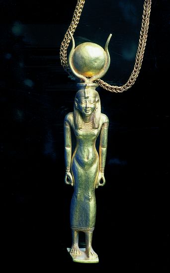 Isis sous l'apparence d'Hathor Isis sous l'apparence d'Hathor