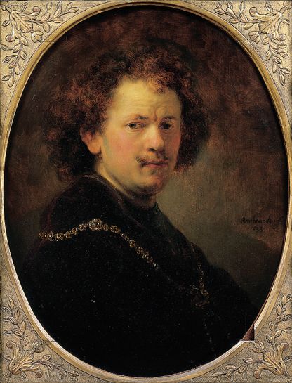 Rembrandt, Portrait de l'artiste à la tête nue Rembrandt, Portrait de l'artiste à la tête nue