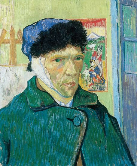 Vincent Van Gogh, Autoportrait à l'oreille coupée Vincent Van Gogh, Autoportrait à l'oreille coupée