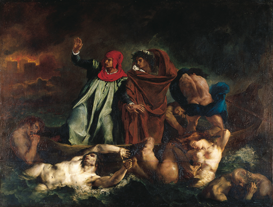 Eugène Delacroix, la Barque de Dante