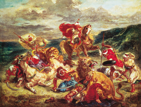 Eugène Delacroix, Chasse aux lions