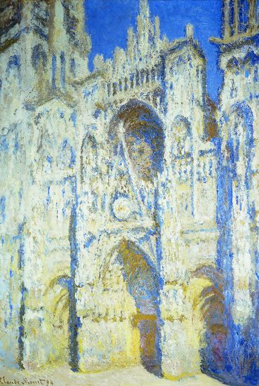 Claude Monet, la Cathédrale de Rouen. Le portail et la tour Saint-Romain, plein soleil Claude Monet, la Cathédrale de Rouen. Le portail et la tour Saint-Romain, plein soleil