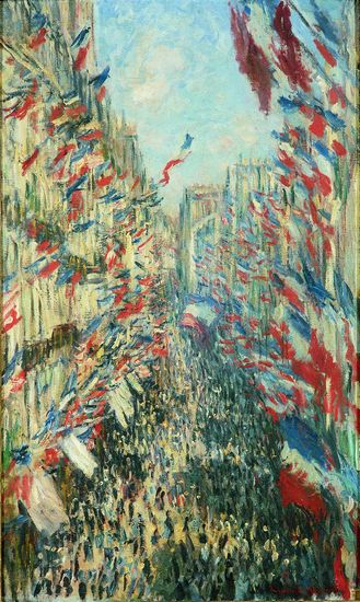 Claude Monet, la Rue Montorgueil, fête du 30 juin 1878