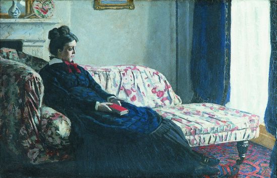 Claude Monet, <i>Méditation. Madame Monet au canapé</i>