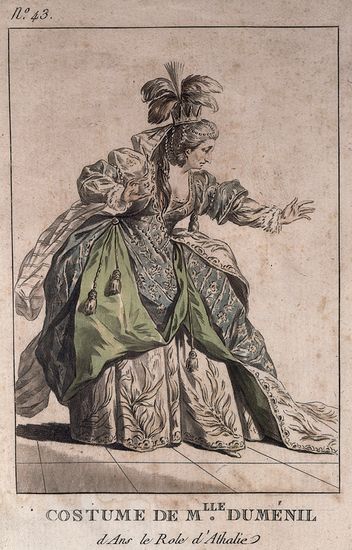 Costume de Mlle Dumesnil dans le rôle d'Athalie