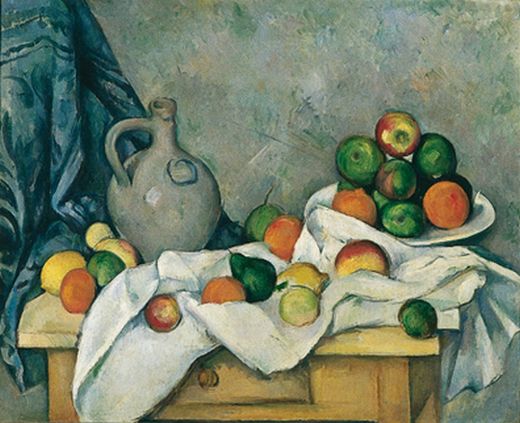 Paul Cézanne, Rideau, cruchon et compotier