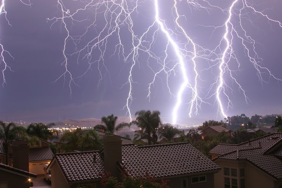 Eclairs lors d'un orage