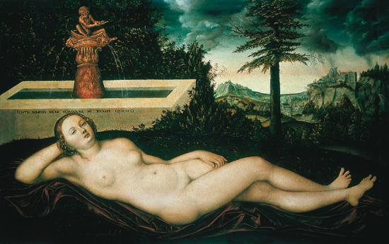 Lucas Cranach l'Ancien, la Nymphe de la fontaine Lucas Cranach l'Ancien, la Nymphe de la fontaine