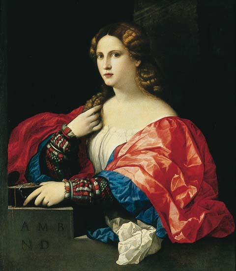 Palma le Vieux, Portrait d'une jeune femme nommée « la Bella » Palma le Vieux, Portrait d'une jeune femme nommée « la Bella »