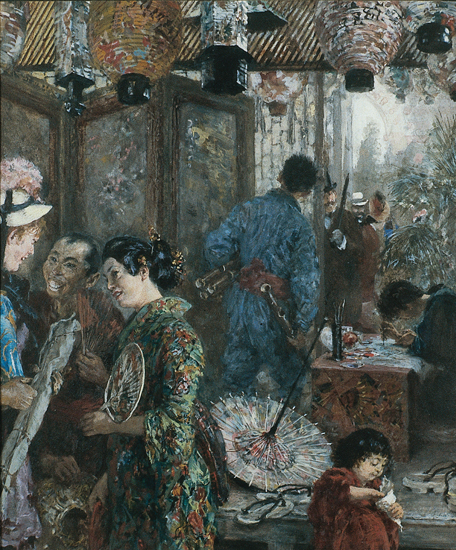 Adolf von Menzel, le Magasin japonais