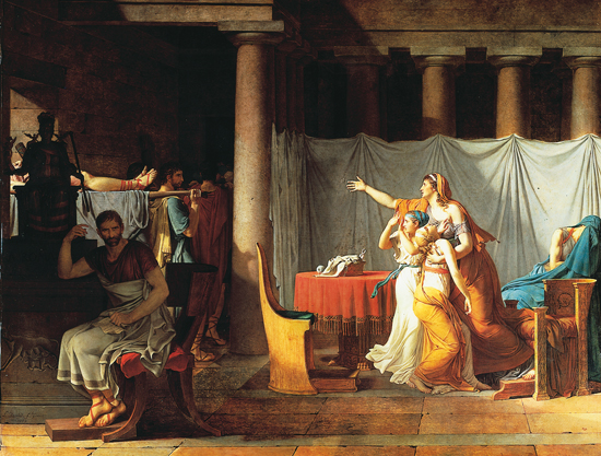 Louis David, <i>Les licteurs rapportent à Brutus les corps de ses fils</i>