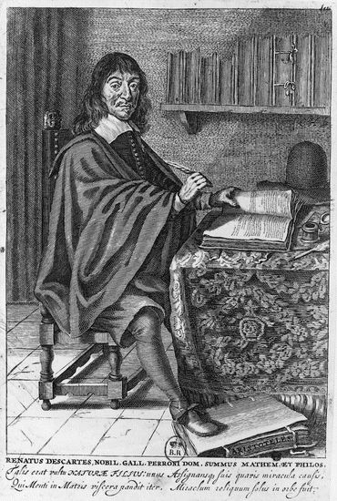 René Descartes à sa table de travail