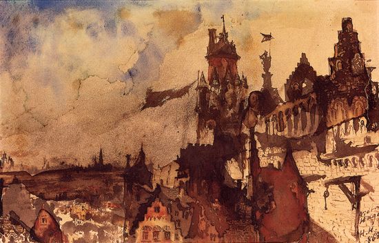 Victor Hugo, <i>Vue d'une ville</i>