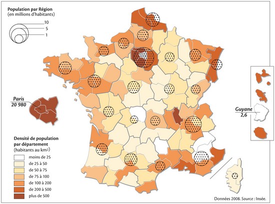 France la densité de la population France la densité de la population