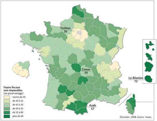 France, les foyers fiscaux non imposables France, les foyers fiscaux non imposables