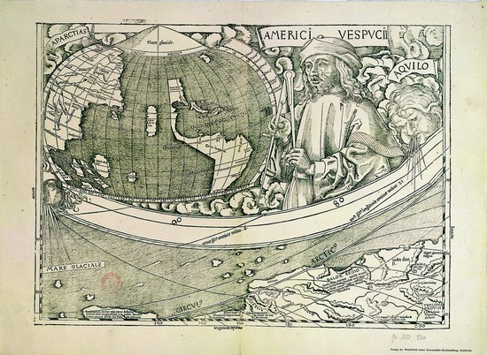 Carte de l'Amérique de Waldseemüller, 1507.
