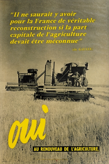 Oui au renouveau de l'agriculture