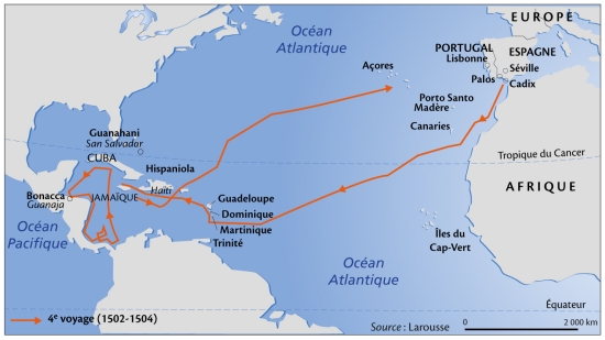Le dernier voyage de Christophe Colomb (1502-1504) Le dernier voyage de Christophe Colomb (1502-1504)