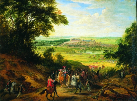 Vue du château de Versailles, depuis les hauteurs de Satory