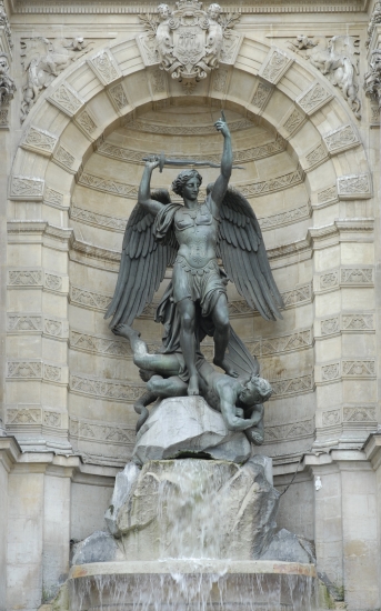 La fontaine Saint-Michel, à Paris