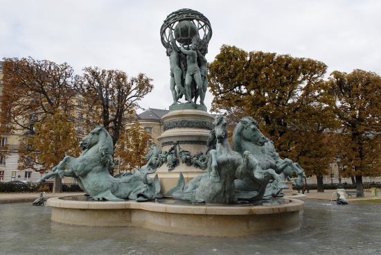 La fontaine des Quatre-Parties-du-Monde, à Paris