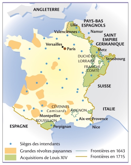 L'agrandissement du royaume de France sous Louis XIV