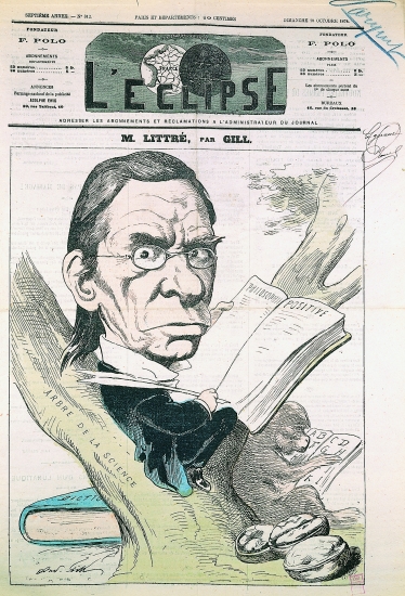 Caricature de Littré par Gill. Caricature de Littré par Gill.