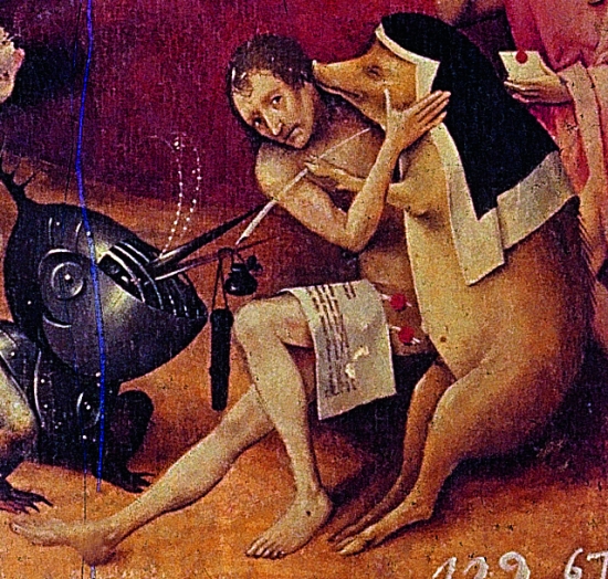 Jérôme Bosch, le Jardin des délices terrestres (détail). Jérôme Bosch, le Jardin des délices terrestres (détail).
