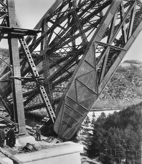 construction du viaduc de Garabit