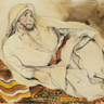 Eugène Delacroix, Chef arabe couché sur un tapis