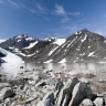 Paysage le long du cercle polaire arctique Paysage le long du cercle polaire arctique